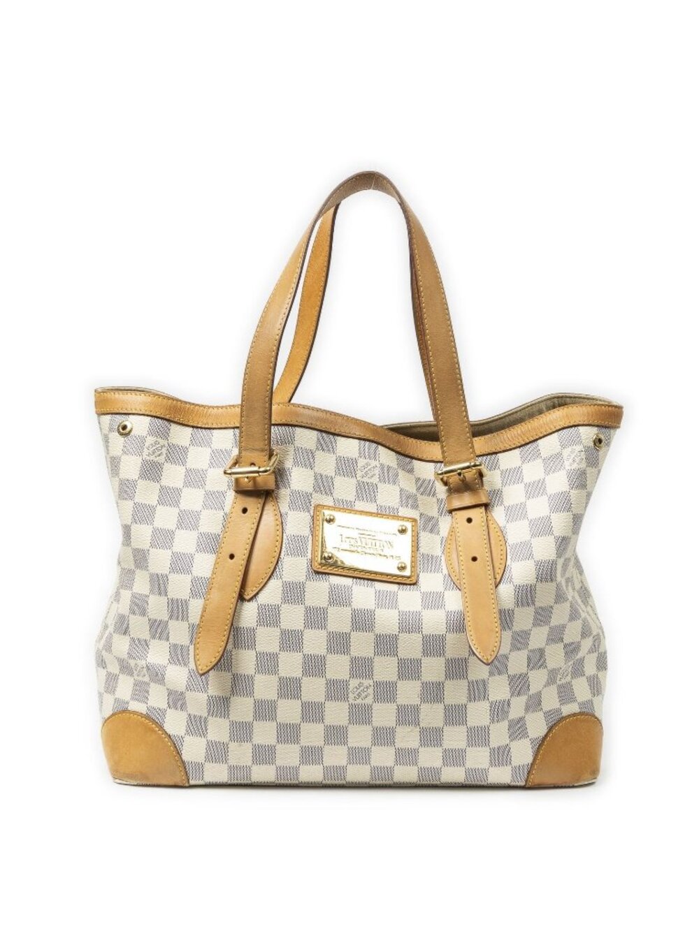 Louis Vuitton Hampstead Ivory Damier Azur Tote